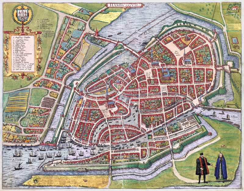 Hamburg 1590 Braun en Hogenberg